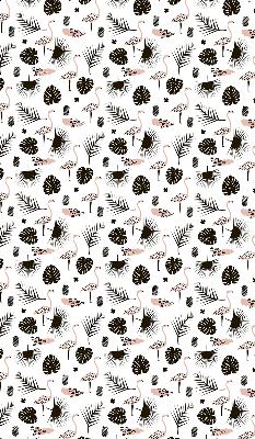Modern roller blind Flamingos and leaves