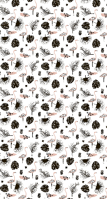 Modern roller blind Flamingos and leaves