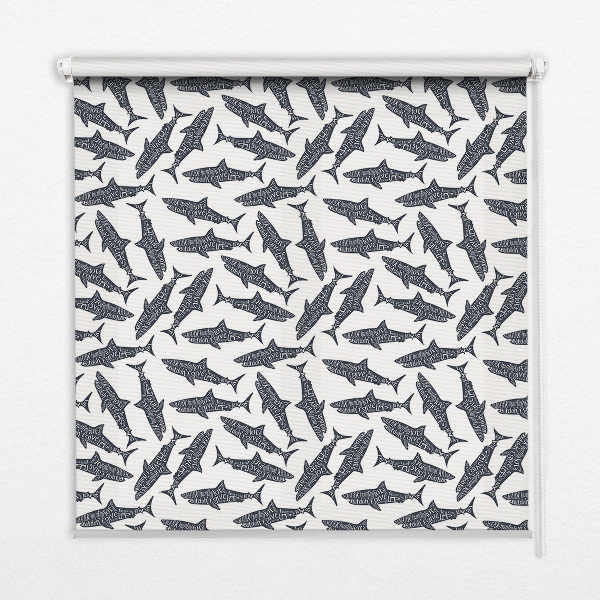 Roller blind for large window Sharks