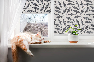 Roller blind for large window Sharks