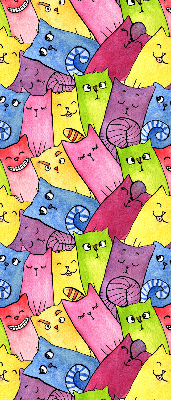 Modern roller blind Colorful cats