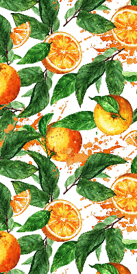 Roller blind for large window Oranges and leaves