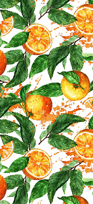 Roller blind for large window Oranges and leaves