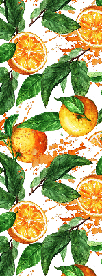 Roller blind for large window Oranges and leaves