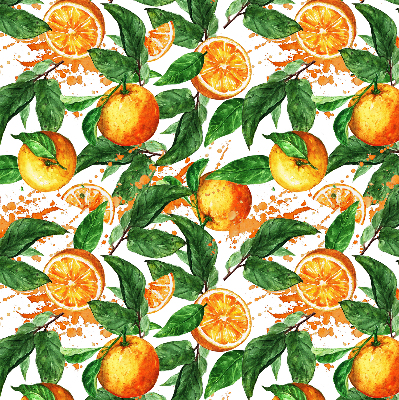 Roller blind for large window Oranges and leaves