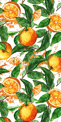 Roller blind for large window Oranges and leaves