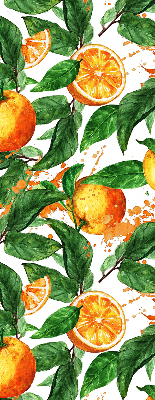 Roller blind for large window Oranges and leaves
