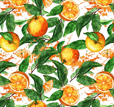 Roller blind for large window Oranges and leaves