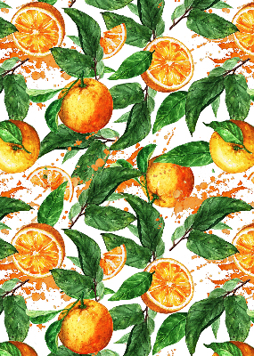 Roller blind for large window Oranges and leaves
