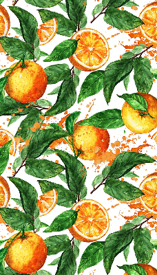 Roller blind for large window Oranges and leaves