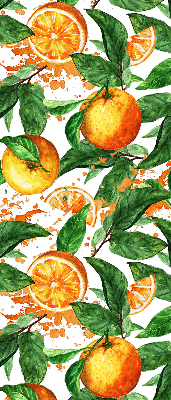Roller blind for large window Oranges and leaves