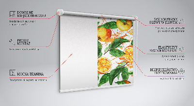 Roller blind for large window Oranges and leaves
