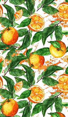 Roller blind for large window Oranges and leaves