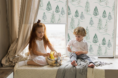 Fabric roller blind Trees