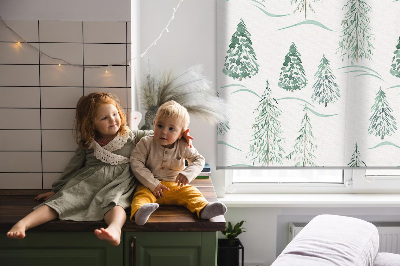 Fabric roller blind Trees