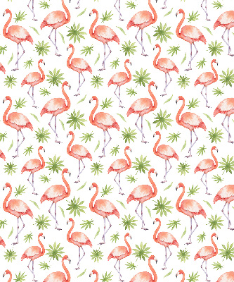 Roller blind for large window Flamingo and leaves