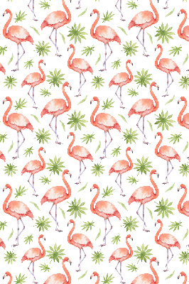 Roller blind for large window Flamingo and leaves
