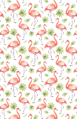 Roller blind for large window Flamingo and leaves