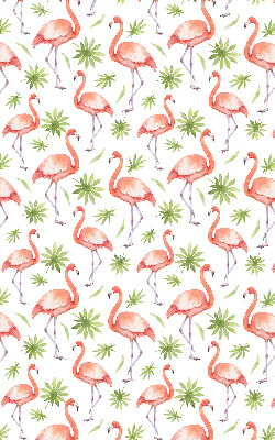 Roller blind for large window Flamingo and leaves