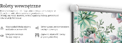 Modern roller blind Green plants