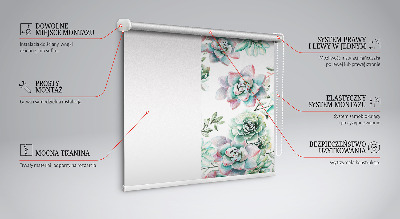 Modern roller blind Green plants