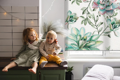 Modern roller blind Green plants