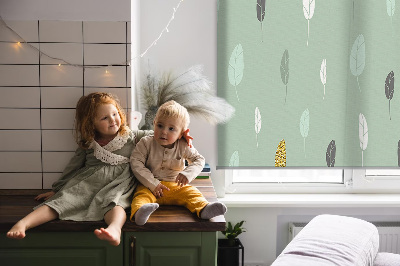 Roller blind for large window Colorful trees