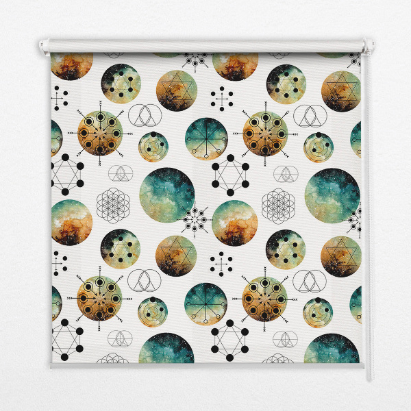 Modern roller blind Colored circles