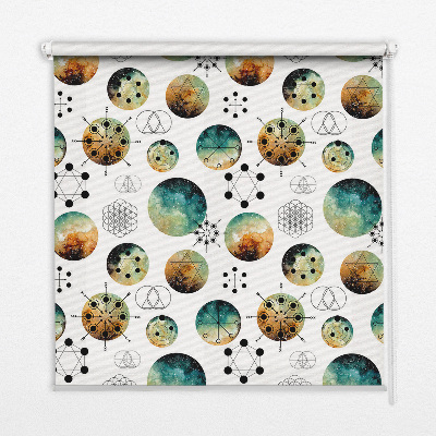 Modern roller blind Colored circles