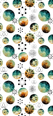 Modern roller blind Colored circles