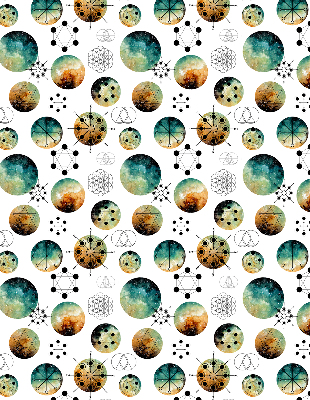 Modern roller blind Colored circles