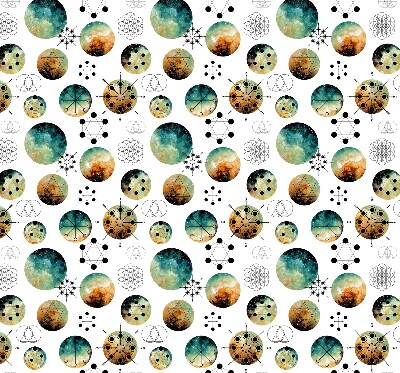 Modern roller blind Colored circles