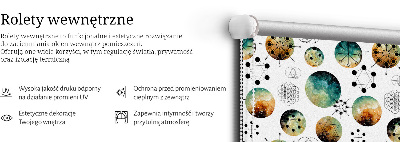 Modern roller blind Colored circles
