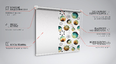 Modern roller blind Colored circles