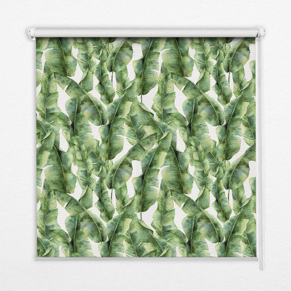 Roller blind for large window Leaves
