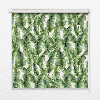 Roller blind for large window Leaves