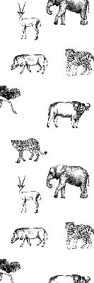 Fabric roller blind Animals
