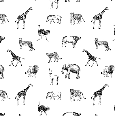 Fabric roller blind Animals