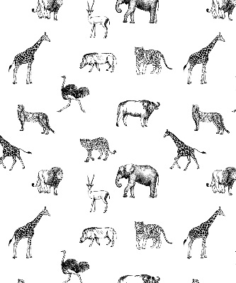 Fabric roller blind Animals