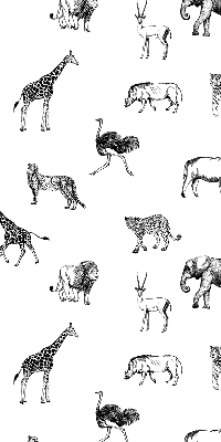 Fabric roller blind Animals