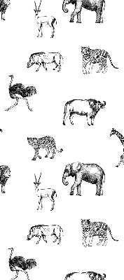 Fabric roller blind Animals
