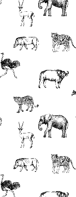 Fabric roller blind Animals