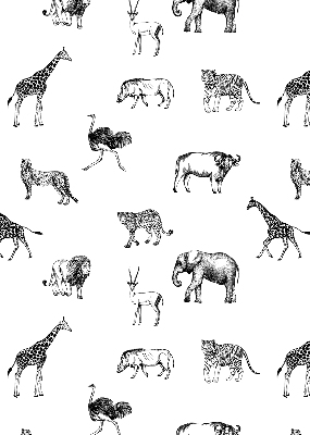 Fabric roller blind Animals