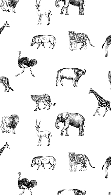 Fabric roller blind Animals