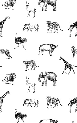 Fabric roller blind Animals