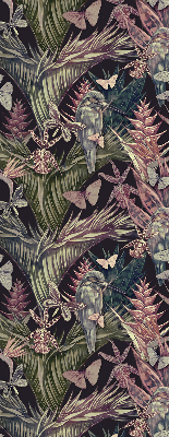 Modern roller blind Exotic plants and birds