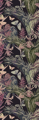 Modern roller blind Exotic plants and birds