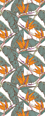 Roller blind for large window Flowers and leaves