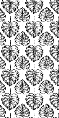 Modern roller blind Gray leaves