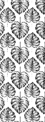 Modern roller blind Gray leaves
